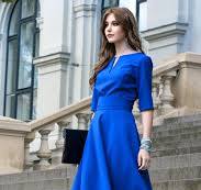 Blue dress with circle skirts